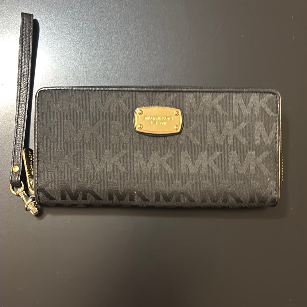 Michael Kors Black Logo Wristlet